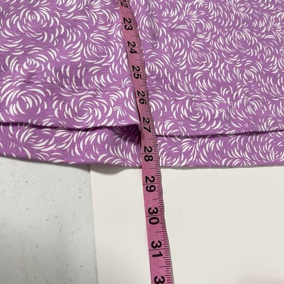 Chico's Womens Top 4 20/22 Lavender Scoop Neck 3/4 Sleeves Swirl 100% Pima Cotto - Picture 10 of 10